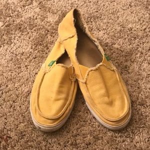 Yellow Sanuk Side Walk Surfers